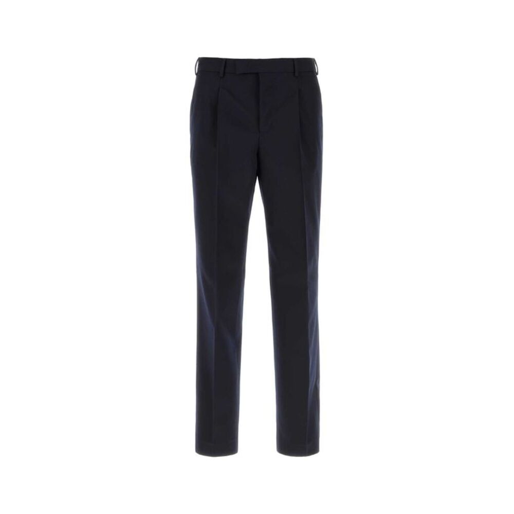 Pt Torino Men Midnight Blue Wool Pant